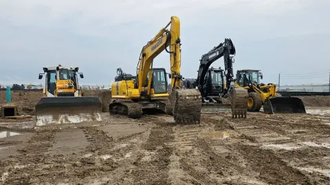 Komatsu construction equipment fleet for hire and sale in Uganda