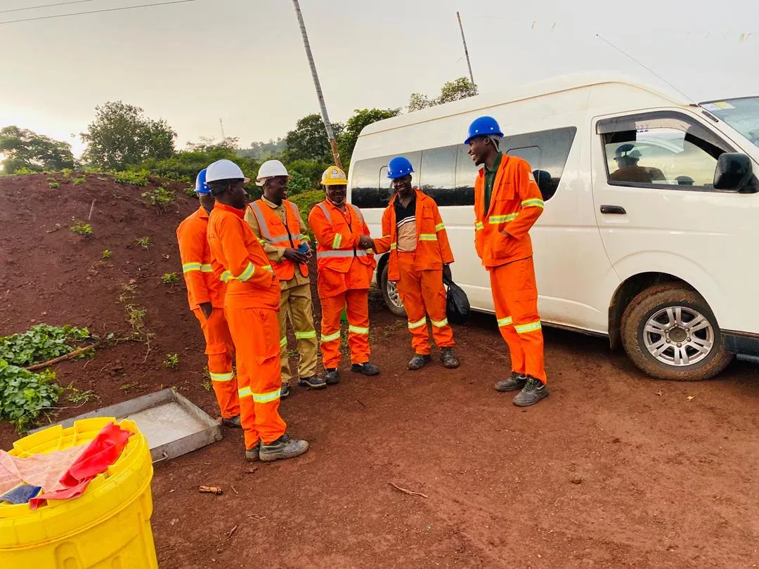 Vision Logistics field team coordinating on project site