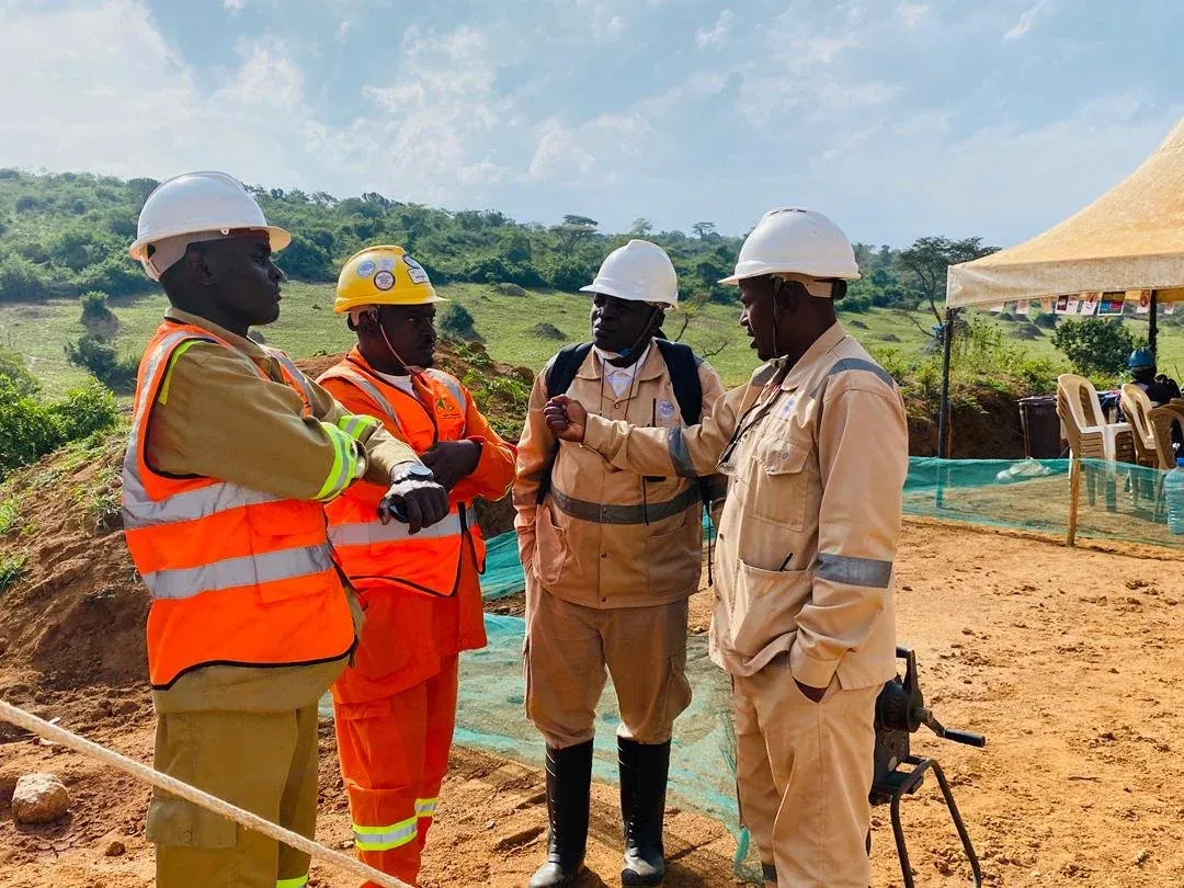 Vision Logistics oil and gas team safety briefing on Uganda project site